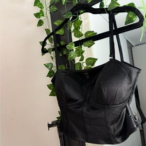 Express Black Crop Top